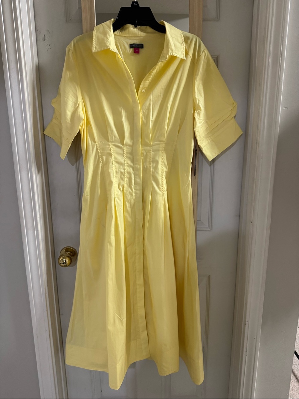 Vince Camuto Lemon Cream Short-Sleeve Shirt DressNWT(  Simkai style)